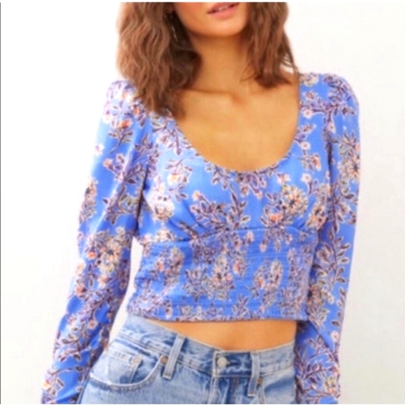 Free People Tops - FREE PEOPLE Santiago Floral Top Size Medium NWT